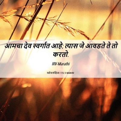 Picture 06 - स्तोत्रसंहिता 115:3 MARIRV - आमचा देव स्वर्गात - Bible Verse Picture