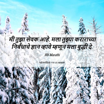 Picture 06 - स्तोत्रसंहिता 119:125 MARIRV - मी तुझा सेवक आहे, - Bible Verse Picture