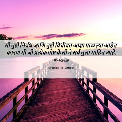 Picture 06 - स्तोत्रसंहिता 119:168 MARIRV - मी तुझे निर्बंध - Bible Verse Picture