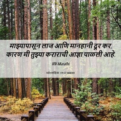 Picture 06 - स्तोत्रसंहिता 119:22 MARIRV - माझ्यापासून लाज - Bible Verse Picture