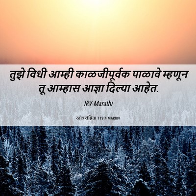 Picture 06 - स्तोत्रसंहिता 119:4 MARIRV - तुझे विधी आम्ही - Bible Verse Picture