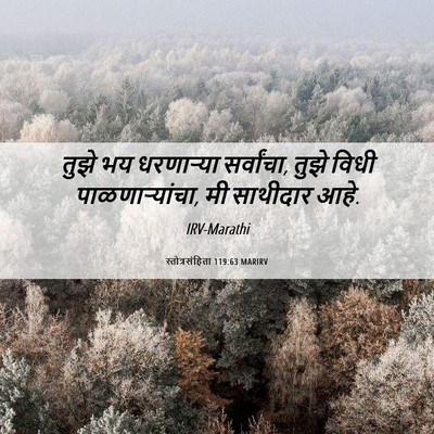 Picture 06 - स्तोत्रसंहिता 119:63 MARIRV - तुझे भय धरणाऱ्या - Bible Verse Picture