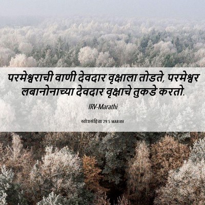 Picture 06 - स्तोत्रसंहिता 29:5 MARIRV - परमेश्वराची वाणी - Bible Verse Picture