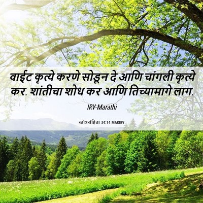 Picture 06 - स्तोत्रसंहिता 34:14 MARIRV - वाईट कृत्ये करणे - Bible Verse Picture