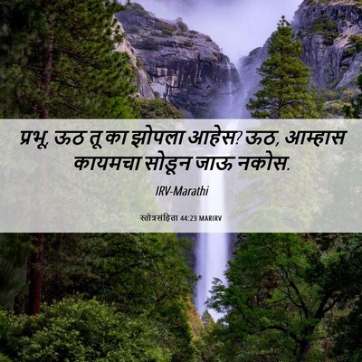 Picture 06 - स्तोत्रसंहिता 44:23 MARIRV - प्रभू, ऊठ तू का - Bible Verse Picture