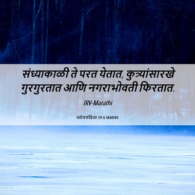 Picture 06 - स्तोत्रसंहिता 59:6 MARIRV - संध्याकाळी ते परत - Bible Verse Picture