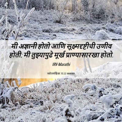 Picture 06 - स्तोत्रसंहिता 73:22 MARIRV - मी अज्ञानी होतो - Bible Verse Picture