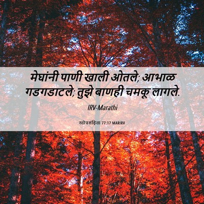 Picture 06 - स्तोत्रसंहिता 77:17 MARIRV - मेघांनी पाणी खाली - Bible Verse Picture