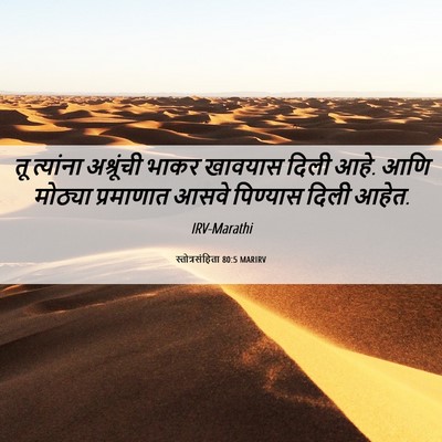 Picture 06 - स्तोत्रसंहिता 80:5 MARIRV - तू त्यांना - Bible Verse Picture