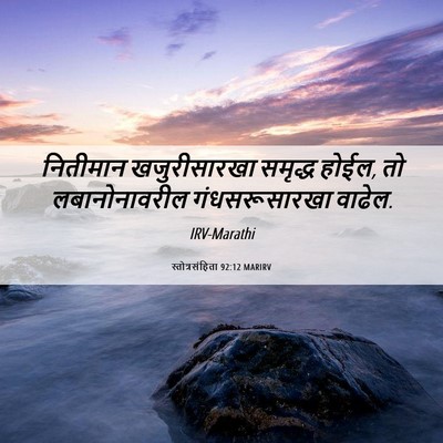 Picture 06 - स्तोत्रसंहिता 92:12 MARIRV - नितीमान - Bible Verse Picture