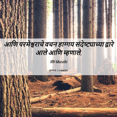 Picture 06 - हाग्गय 1:3 MARIRV - आणि परमेश्वराचे - Bible Verse Picture