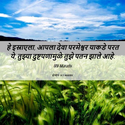 Picture 06 - होशेय 14:1 MARIRV - हे इस्राएला, आपला - Bible Verse Picture