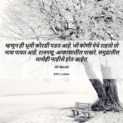 Picture 06 - होशेय 4:3 MARIRV - म्हणून ही भूमी - Bible Verse Picture