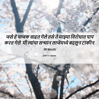 Picture 06 - होशेय 4:7 MARIRV - जसे हे याजक वाढत - Bible Verse Picture