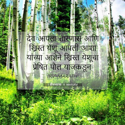 Picture 07 - 1 तीमथ्याला 1:1 MARIRV - देव आपला तारणारा - Bible Verse Picture