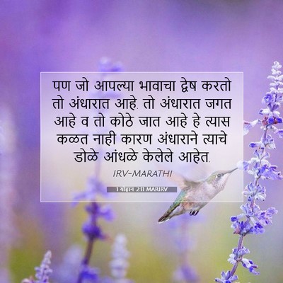 Picture 07 - 1 योहान 2:11 MARIRV - पण जो आपल्या - Bible Verse Picture