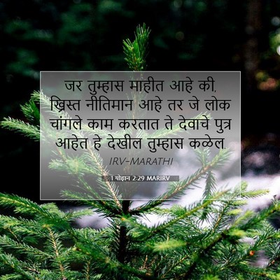 Picture 07 - 1 योहान 2:29 MARIRV - जर तुम्हास माहीत - Bible Verse Picture