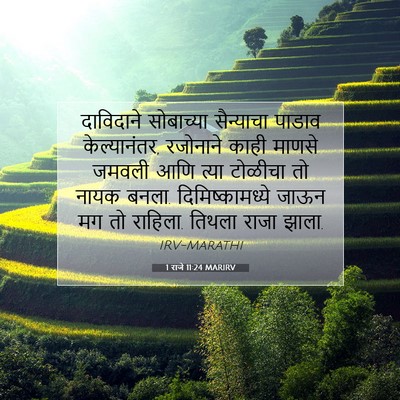 Picture 07 - 1 राजे 11:24 MARIRV - दाविदाने सोबाच्या - Bible Verse Picture