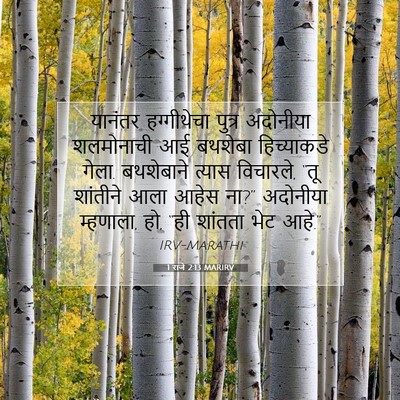 Picture 07 - 1 राजे 2:13 MARIRV - यानंतर हग्गीथेचा - Bible Verse Picture