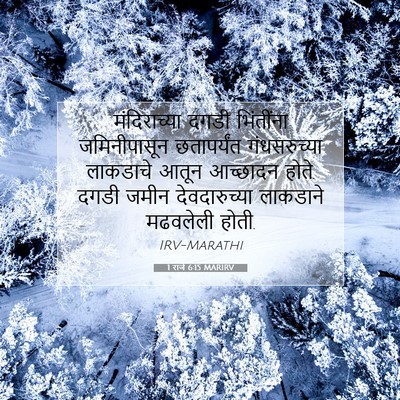 Picture 07 - 1 राजे 6:15 MARIRV - मंदिराच्या दगडी - Bible Verse Picture