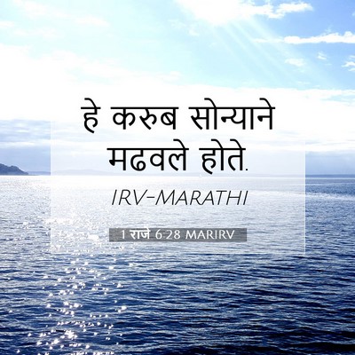 Picture 07 - 1 राजे 6:28 MARIRV - हे करुब सोन्याने - Bible Verse Picture