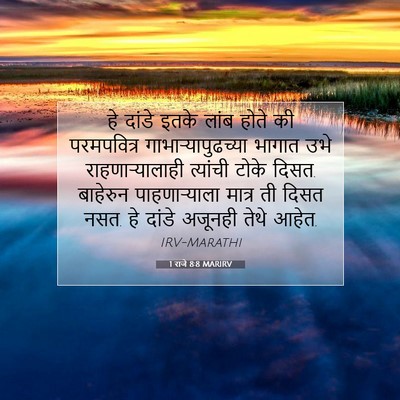 Picture 07 - 1 राजे 8:8 MARIRV - हे दांडे इतके लांब - Bible Verse Picture