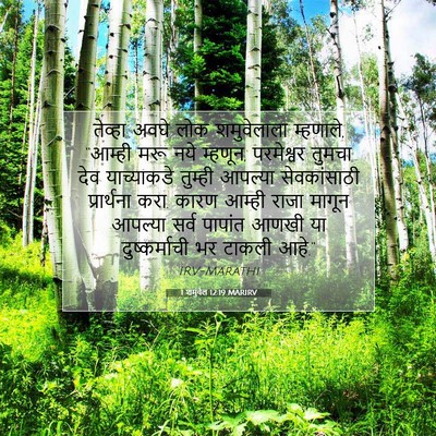 Picture 07 - 1 शमुवेल 12:19 MARIRV - तेव्हा अवघे लोक - Bible Verse Picture