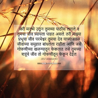 Picture 07 - 1 शमुवेल 25:29 MARIRV - जरी मनुष्ये उठून - Bible Verse Picture