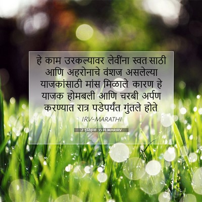 Picture 07 - 2 इतिहास 35:14 MARIRV - हे काम उरकल्यावर - Bible Verse Picture