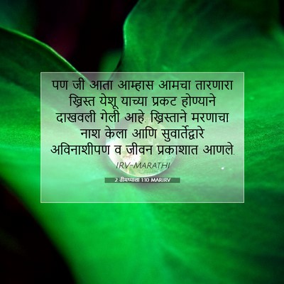 Picture 07 - 2 तीमथ्याला 1:10 MARIRV - पण जी आता आम्हास - Bible Verse Picture