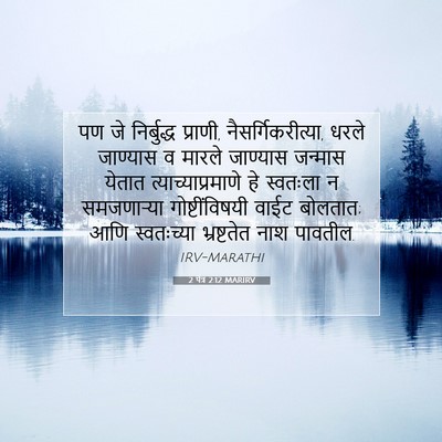 Picture 07 - 2 पेत्र 2:12 MARIRV - पण जे निर्बुद्ध - Bible Verse Picture
