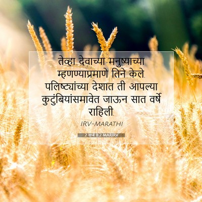 Picture 07 - 2 राजे 8:2 MARIRV - तेव्हा देवाच्या - Bible Verse Picture