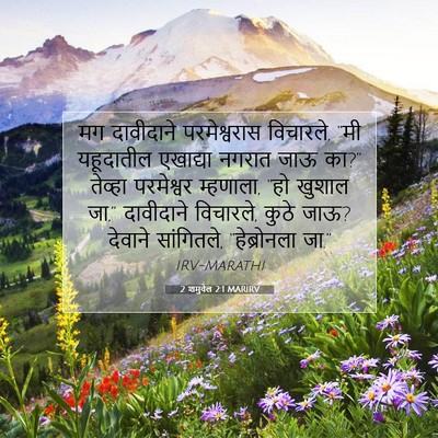 Picture 07 - 2 शमुवेल 2:1 MARIRV - मग दावीदाने - Bible Verse Picture