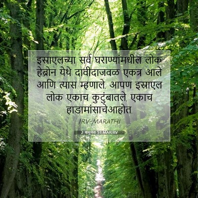 Picture 07 - 2 शमुवेल 5:1 MARIRV - इस्राएलच्या सर्व - Bible Verse Picture