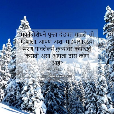 Picture 07 - 2 शमुवेल 9:8 MARIRV - मफीबोशेथने पुन्हा - Bible Verse Picture