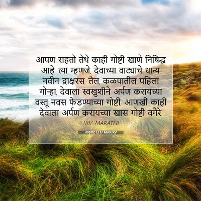 Picture 07 - अनुवाद 12:17 MARIRV - आपण राहतो तेथे - Bible Verse Picture