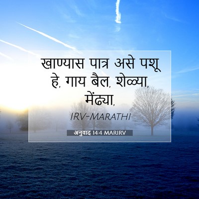 Picture 07 - अनुवाद 14:4 MARIRV - खाण्यास पात्र असे - Bible Verse Picture