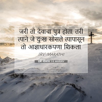 Picture 07 - इब्री लोकांस 5:8 MARIRV - जरी तो देवाचा - Bible Verse Picture