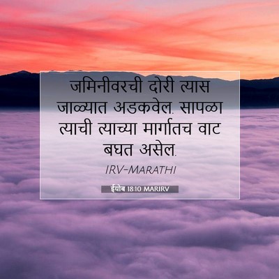 Picture 07 - ईयोब 18:10 MARIRV - जमिनीवरची दोरी - Bible Verse Picture