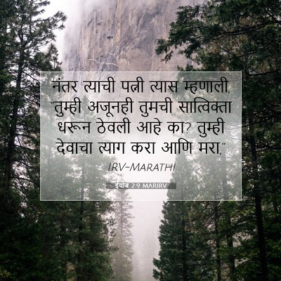 Picture 07 - ईयोब 2:9 MARIRV - नंतर त्याची पत्नी - Bible Verse Picture