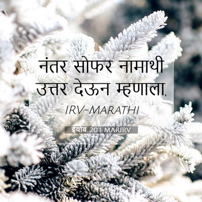 Picture 07 - ईयोब 20:1 MARIRV - नंतर सोफर नामाथी - Bible Verse Picture