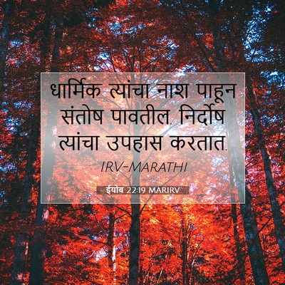 Picture 07 - ईयोब 22:19 MARIRV - धार्मिक त्यांचा - Bible Verse Picture