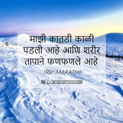 Picture 07 - ईयोब 30:30 MARIRV - माझी कातडी काळी - Bible Verse Picture