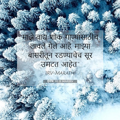 Picture 07 - ईयोब 30:31 MARIRV - माझे वाद्य शोक - Bible Verse Picture