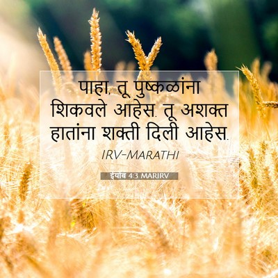 Picture 07 - ईयोब 4:3 MARIRV - पाहा, तू - Bible Verse Picture
