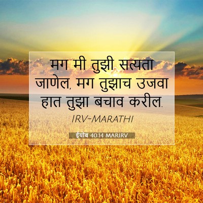 Picture 07 - ईयोब 40:14 MARIRV - मग मी तुझी सत्यता - Bible Verse Picture