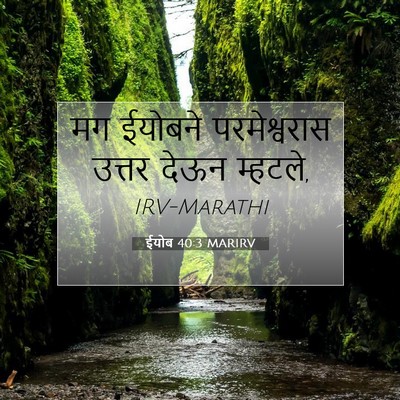 Picture 07 - ईयोब 40:3 MARIRV - मग ईयोबने - Bible Verse Picture
