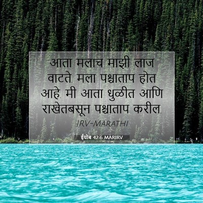 Picture 07 - ईयोब 42:6 MARIRV - आता मलाच माझी लाज - Bible Verse Picture