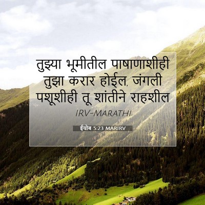 Picture 07 - ईयोब 5:23 MARIRV - तुझ्या भूमीतील - Bible Verse Picture