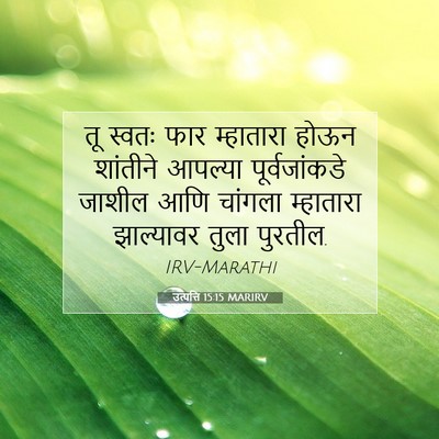 Picture 07 - उत्पत्ति 15:15 MARIRV - तू स्वतः फार - Bible Verse Picture